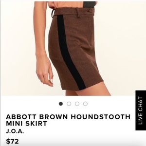J.O.A. Skirts - Abbott Brown Houndstooth Mini Skirt from Revolve J.O.A. Skirts - Abbott Brown Houndstooth Mini Skirt from Revolve